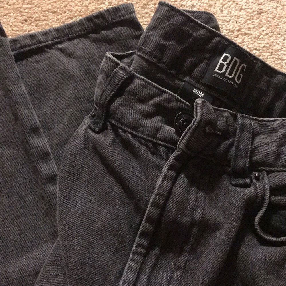washed black BDG mom jeans